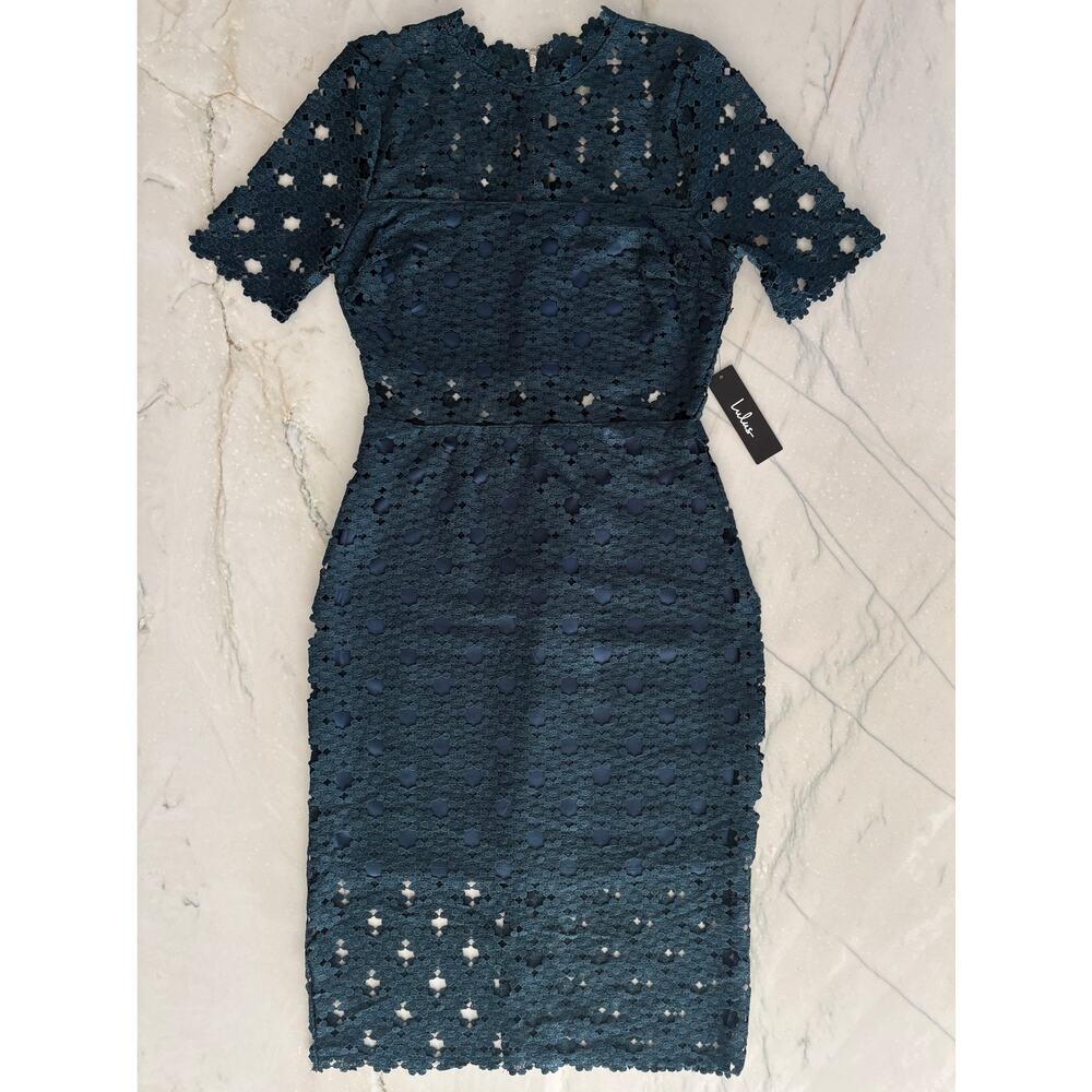 NWT Lulus Emerrald Green Remarkable Lace Cocktail Dress Size
